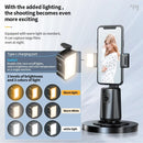 Auto Tracking Gimbal Stabilizer With Fill Light And Selfie Stick - 360 Degree Rotation
