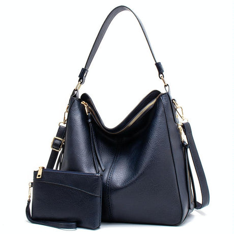 Adjustable Leather Tote With Multiple Compartments - Large Capacity