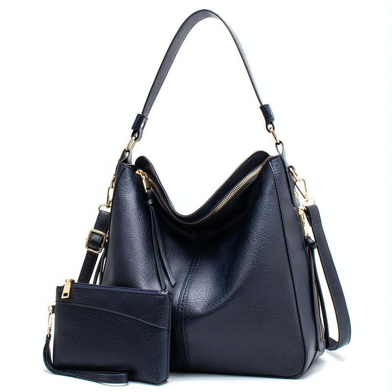 Adjustable Leather Tote With Multiple Compartments - Large Capacity