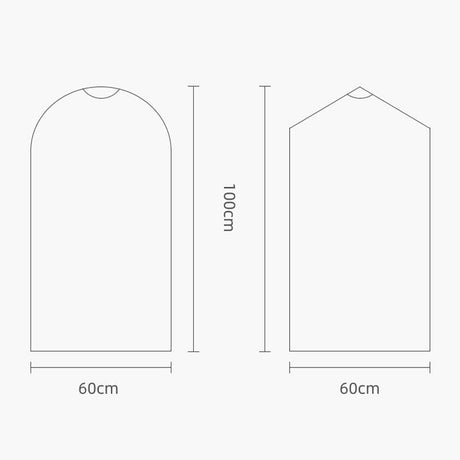 100 Disposable Dust Bags - 60X130Cm - Thick Pe Material - Transparent