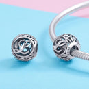 925 Sterling Silver 26 English Letter Beads For Diy Bracelets & Necklaces Style - L