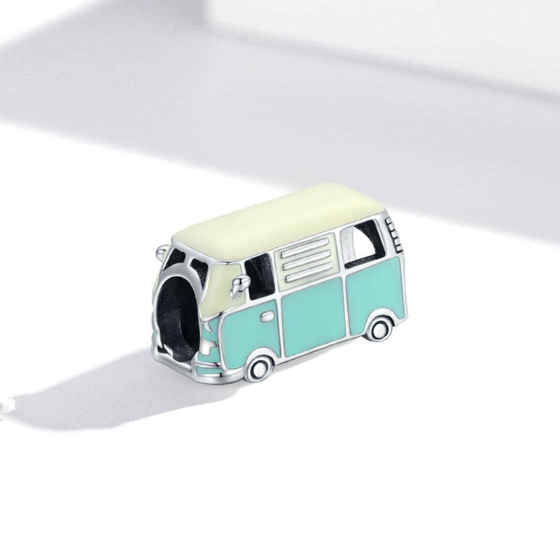 925 Sterling Silver Mini Bus Beads For Diy Bracelets & Necklaces