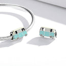 925 Sterling Silver Mini Bus Beads For Diy Bracelets & Necklaces