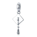925 Sterling Silver Bachelor Cap Pendant For Bracelet Or Necklace