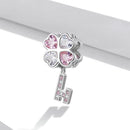 925 Sterling Silver Heart Clover Beads For Diy Bracelet Or Necklace