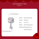 925 Sterling Silver Heart Clover Beads For Diy Bracelet Or Necklace