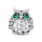 925 Sterling Silver Owl Pendant Necklace Charm For Diy Bracelets