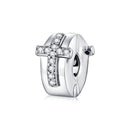 925 Sterling Silver Cross Bead Buckle For Diy Accessories