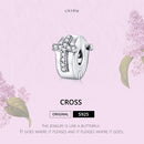 925 Sterling Silver Cross Bead Buckle For Diy Accessories