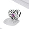 925 Sterling Silver Retro Flower Heart Beads For Diy Bracelets & Necklaces