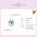 925 Sterling Silver Lucky Cat Beaded Bracelet Diy Accessory