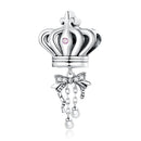 925 Sterling Silver Bow Crown Beads For Diy Bracelets & Necklaces