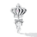 925 Sterling Silver Bow Crown Beads For Diy Bracelets & Necklaces
