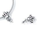 925 Sterling Silver Bow Crown Beads For Diy Bracelets & Necklaces