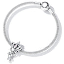 925 Sterling Silver Bow Crown Beads For Diy Bracelets & Necklaces