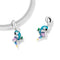 925 Sterling Silver Parrot Pendant For Bracelet Or Necklace