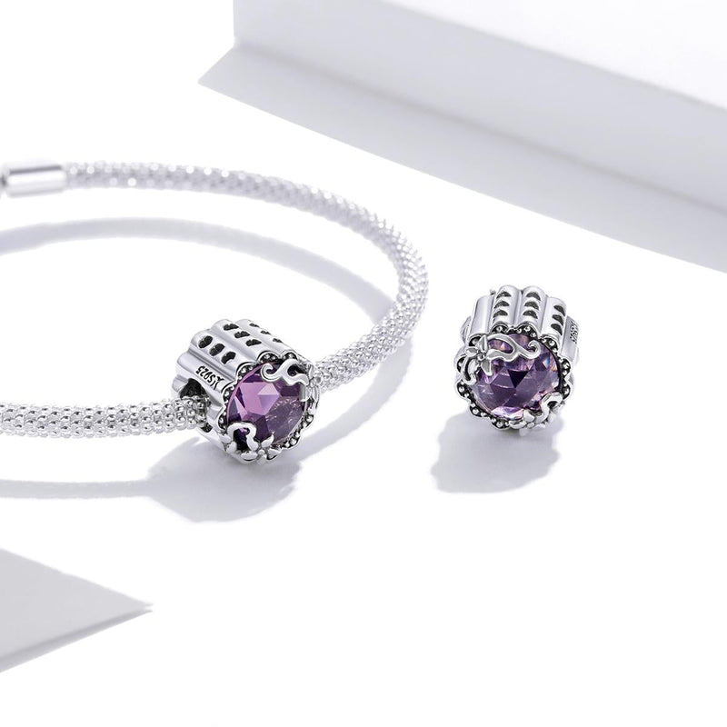 925 Sterling Silver Simple Hollow Flower Texture Beads For Diy Bracelets & Necklaces