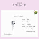 925 Sterling Silver Tulip Beads For Diy Bracelets & Necklaces