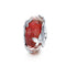 925 Sterling Silver Red Glazed Butterfly Bead Pendant For Diy Bracelets And Necklaces