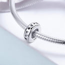 925 Sterling Silver Heart Shaped Beads For Diy Bracelets