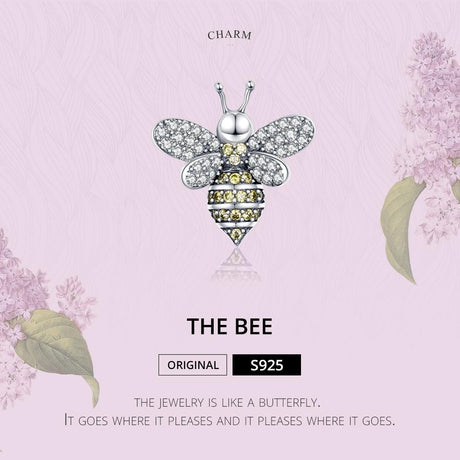 925 Sterling Silver Bee Bracelet Diy Beaded Accessory