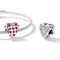 925 Sterling Silver Heart Clock Beads For Diy Bracelets & Necklaces