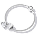 925 Sterling Silver Heart Clock Beads For Diy Bracelets & Necklaces