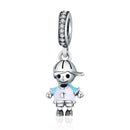 925 Sterling Silver Boy Bead Bracelet / Necklace Accessory