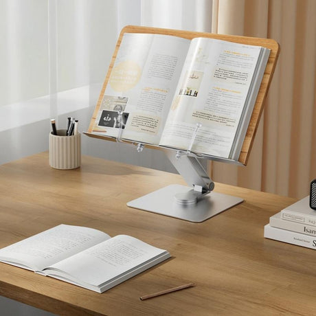 360 Degree Rotating Laptop & Book Stand - Adjustable & Hands-Free