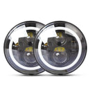 2 Pcs 7 Inch Ip68 Waterproof 6500K 75W Cree Led Headlight Hi / Lo Beam Driving Lamp For Jeep Wrangler Jk Tj Lj