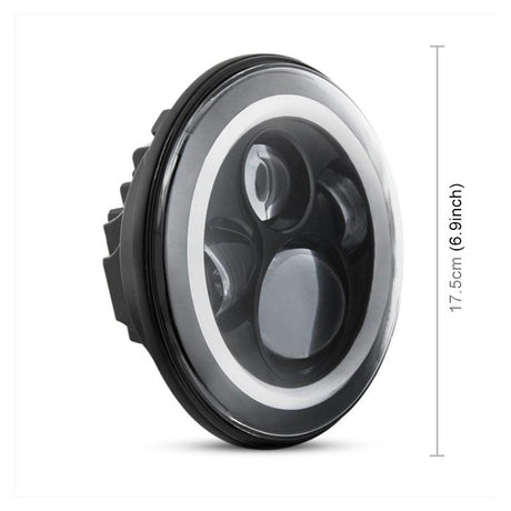 2 Pcs 7 Inch Ip68 Waterproof 6500K 75W Cree Led Headlight Hi / Lo Beam Driving Lamp For Jeep Wrangler Jk Tj Lj