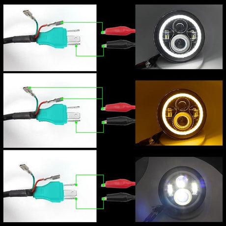 2 Pcs 7 Inch Ip68 Waterproof 6500K 75W Cree Led Headlight Hi / Lo Beam Driving Lamp For Jeep Wrangler Jk Tj Lj