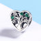 925 Sterling Silver Tree Of Life Heart Bracelet & Clear Beads