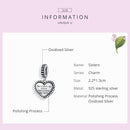 Retro Heart Charm For Diy Bracelets