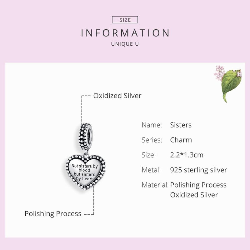 Retro Heart Charm For Diy Bracelets