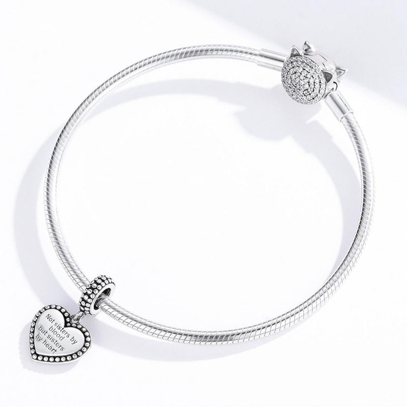 Retro Heart Charm For Diy Bracelets