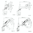 Adjustable Monitor Slide Rail Bracket For Easy Lifting And Rotation