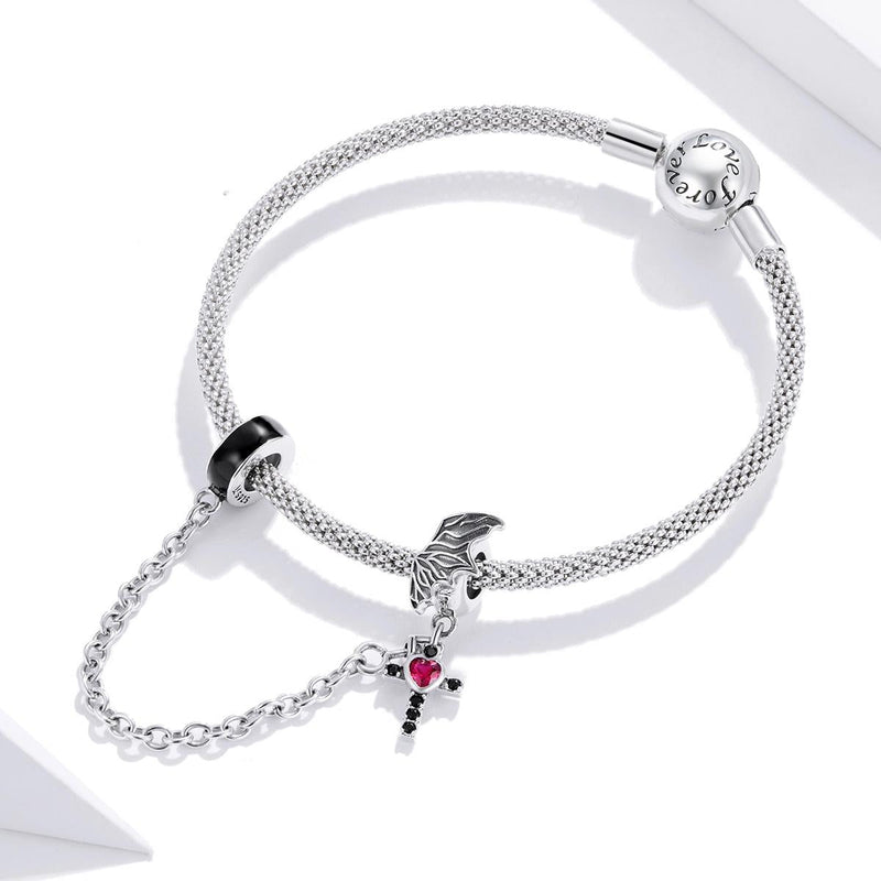 925 Sterling Silver Wing Cross Safety Chain For Diy Bracelets & Necklaces