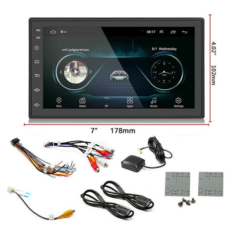 7 Inch Android Car Navigation Mp5 Player With Gps Bluetooth And 8 Lights Camera - Universal All-In-One