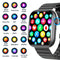 2.1 Inch Screen Smart Watch With Blood Sugar / Blood Oxygen Monitoring / Sos Alarm / 100+ Sports Modes - Black 3-Bead Steel - Black Gray