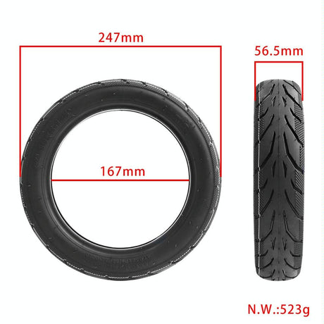 10 Pneumatic Tire for Ninebot F20 / 25 / 30 / 40 Electric Scooter - Inner Tire+Outer Tiire