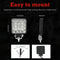 11.2W 10 - 30V Dc 6000K 3 Inch 16 Leds Square Offroad Truck Car Driving Light Work Light Spotlight Fog Light