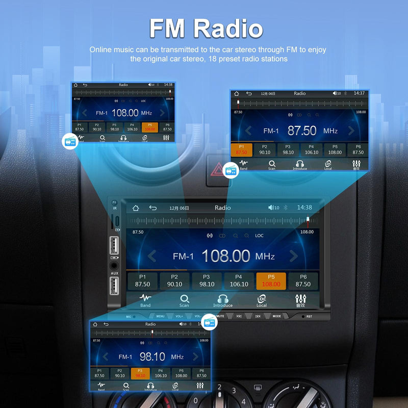 7 Inch Car Mp5 Player Carplay / Android Auto / Mirror Link / Bluetooth - Standard - With 12-Light Camera