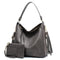 Adjustable Leather Tote Bag with Multi-compartments - Large Capacity