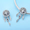 925 Sterling Silver Retro Hollow Dream Catcher Beaded Bracelet