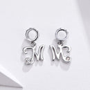 925 Sterling Silver Personalized Letter Pendant For Diy Bracelets And Necklaces Style - M