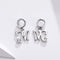 925 Sterling Silver Personalized Letter Pendant For Diy Bracelets And Necklaces Style - M