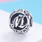 925 Sterling Silver 26 English Letter Beads For Diy Bracelets & Necklaces Style - M
