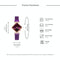 Red Diamond Dial Quartz Watch & Bracelet Set for Women