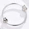 925 Sterling Silver Pet Paw Print Beaded Bracelet - Silver